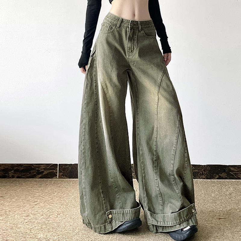 High Waist Wide Leg Big Horn Jeans SA397