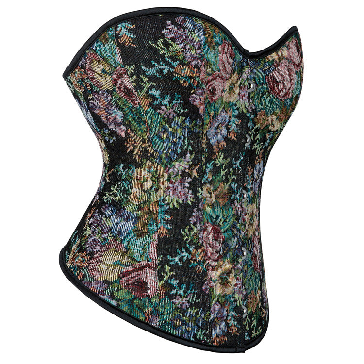 Black Flower Ladies Body Corset Court Shapewear   69A653