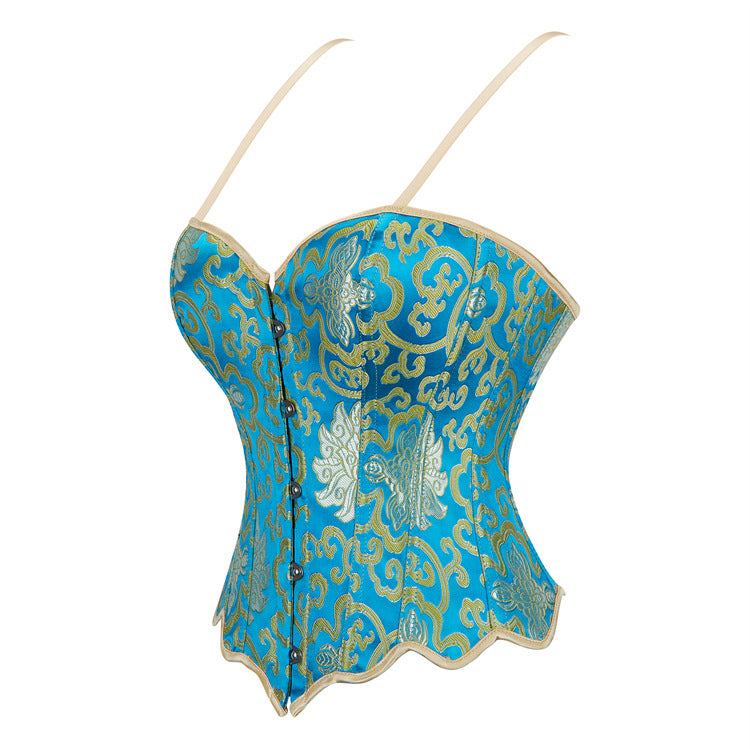 Blue Double Suspender Women's Tube Top Court   69A639