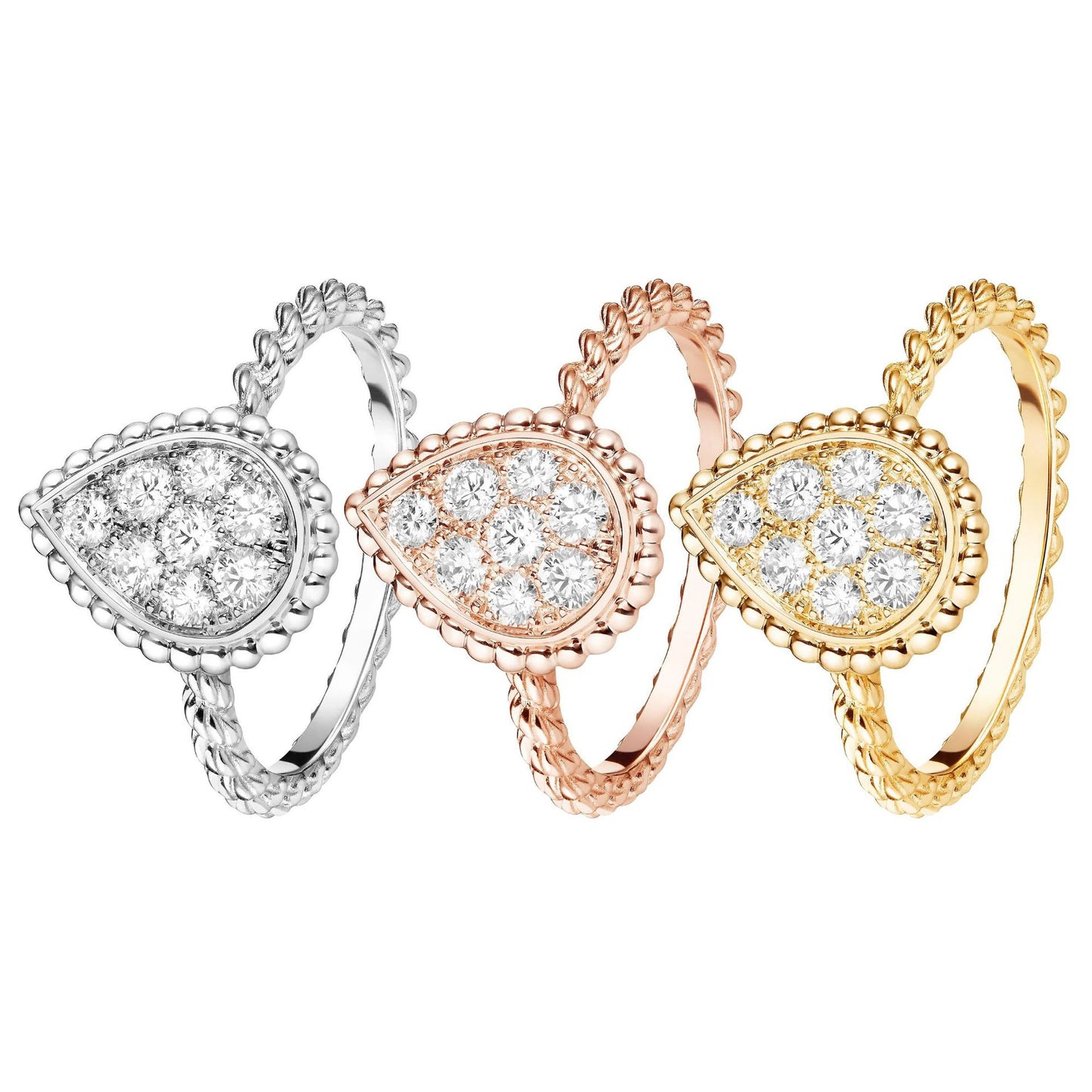 Water Drop Couple Rings SAB056