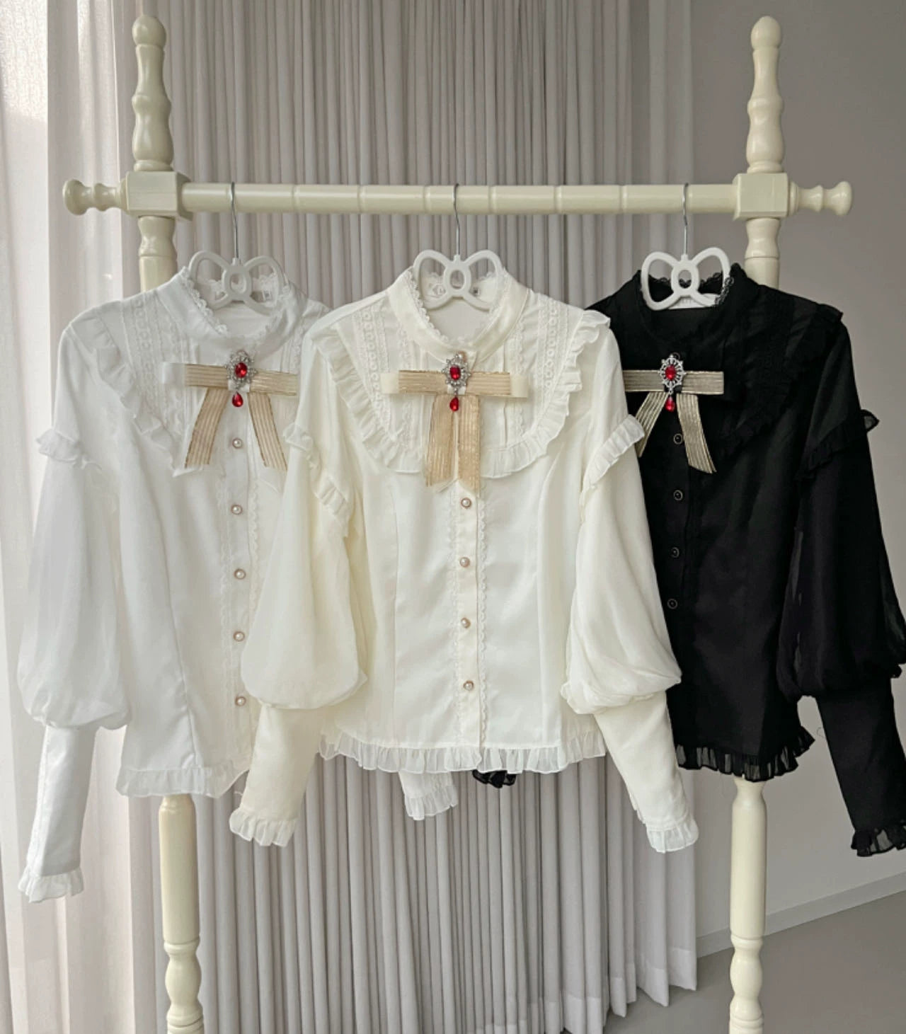 Stand Collar Lolita Dress Shirt  US-64D185