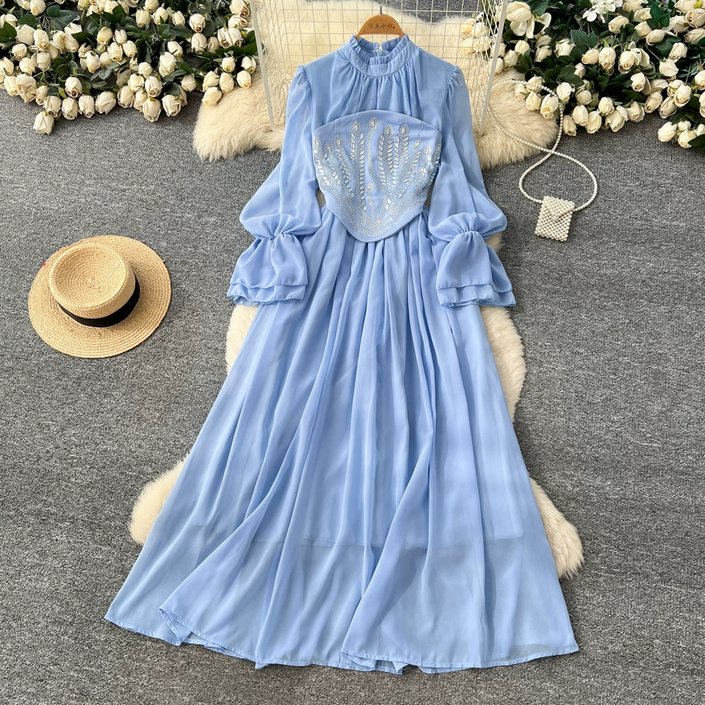 Pink Lace Diamond Dress  64D116