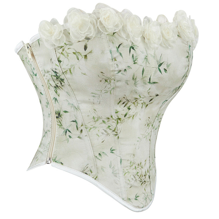 Light Matcha Lace Ladies Upper Body Tube Top 69A740