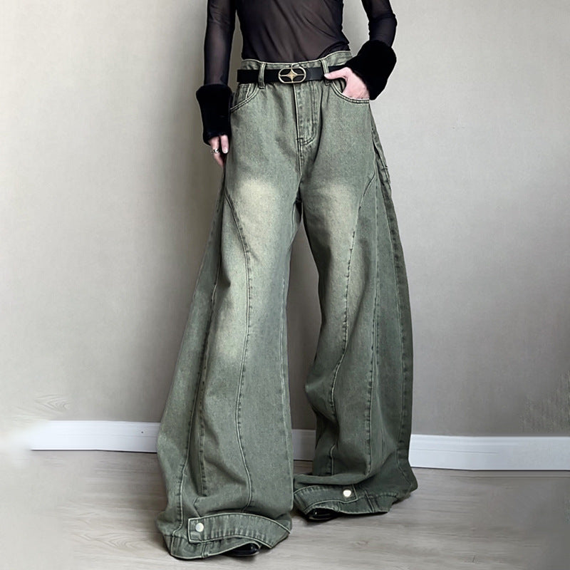 High Waist Wide Leg Big Horn Jeans SA397