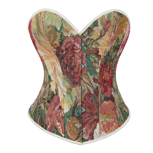 Oil Painting Style Retro Fishbone Court Top 69A649