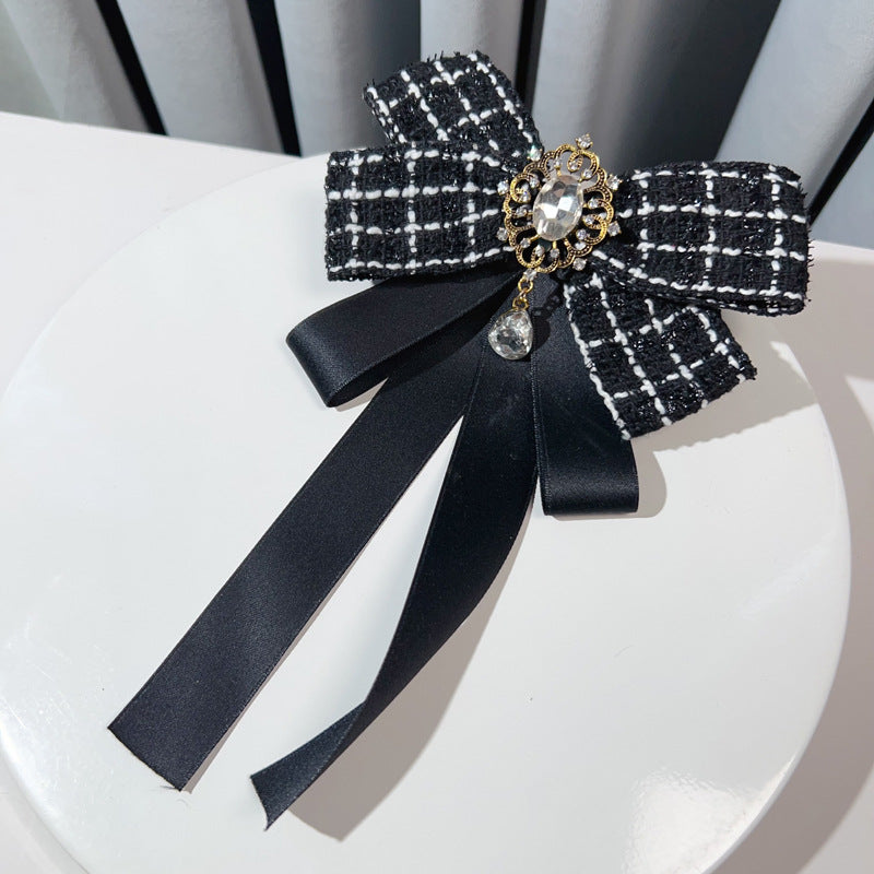 Rhinestone Bow Brooch 69B964