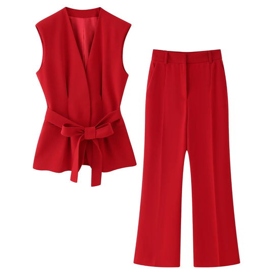 Vest Flared Pants Set  SA345