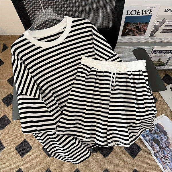 College Style Striped Casual Tracksuit SA974