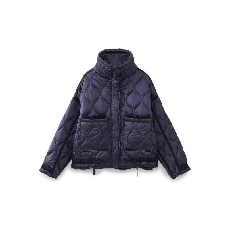 Stand-up Collar Pocket Jacket Cotton-padded Jacket SA544