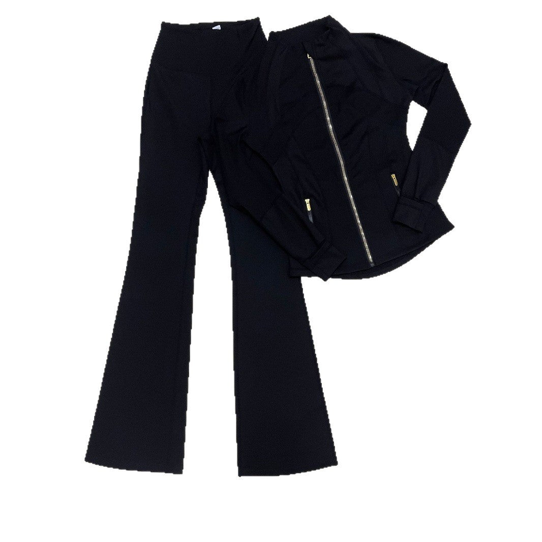 Micro Flared Pants Stand-up Collar Jacket Set SA516