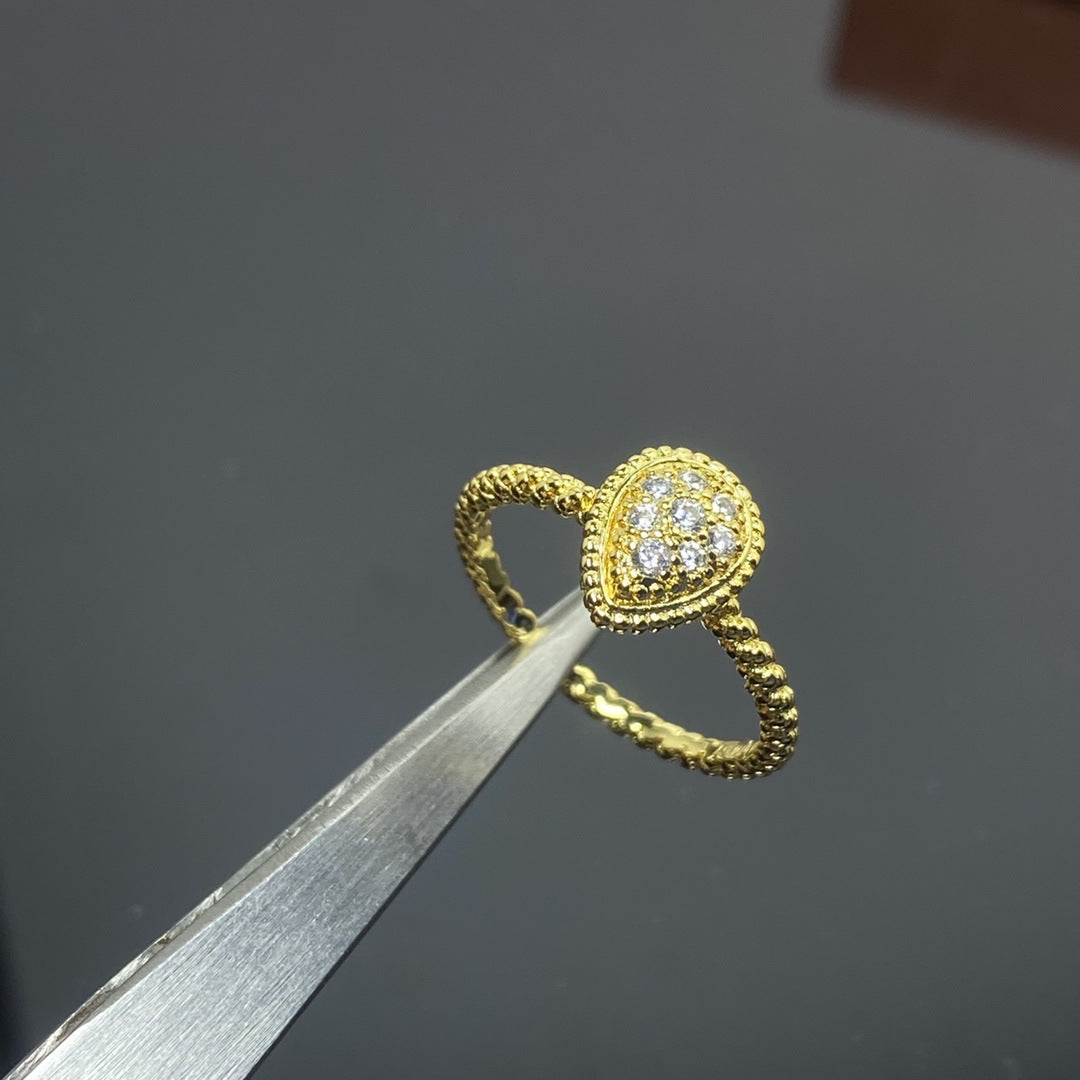Water Drop Couple Rings SAB056
