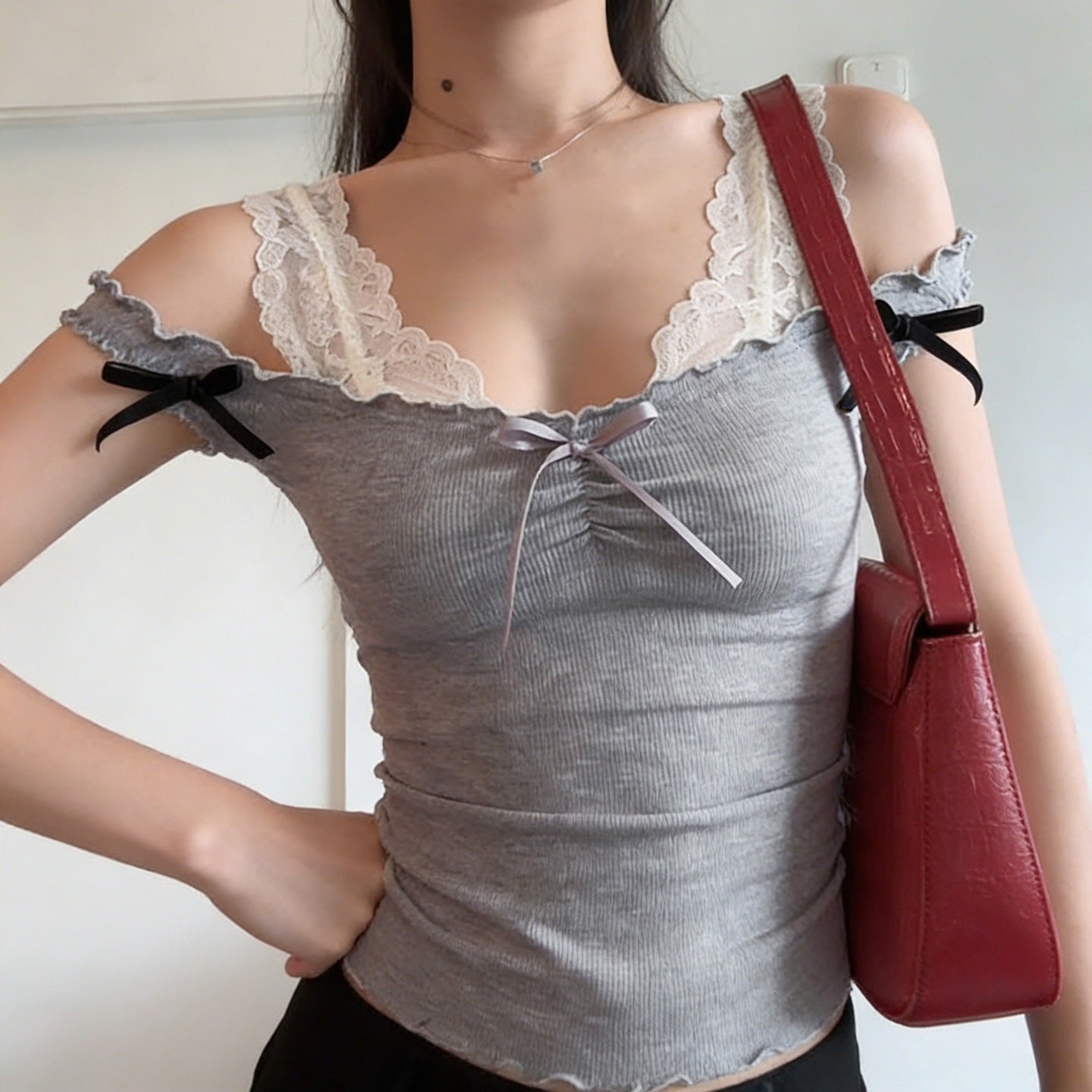 Lace Patchwork Vest SA856