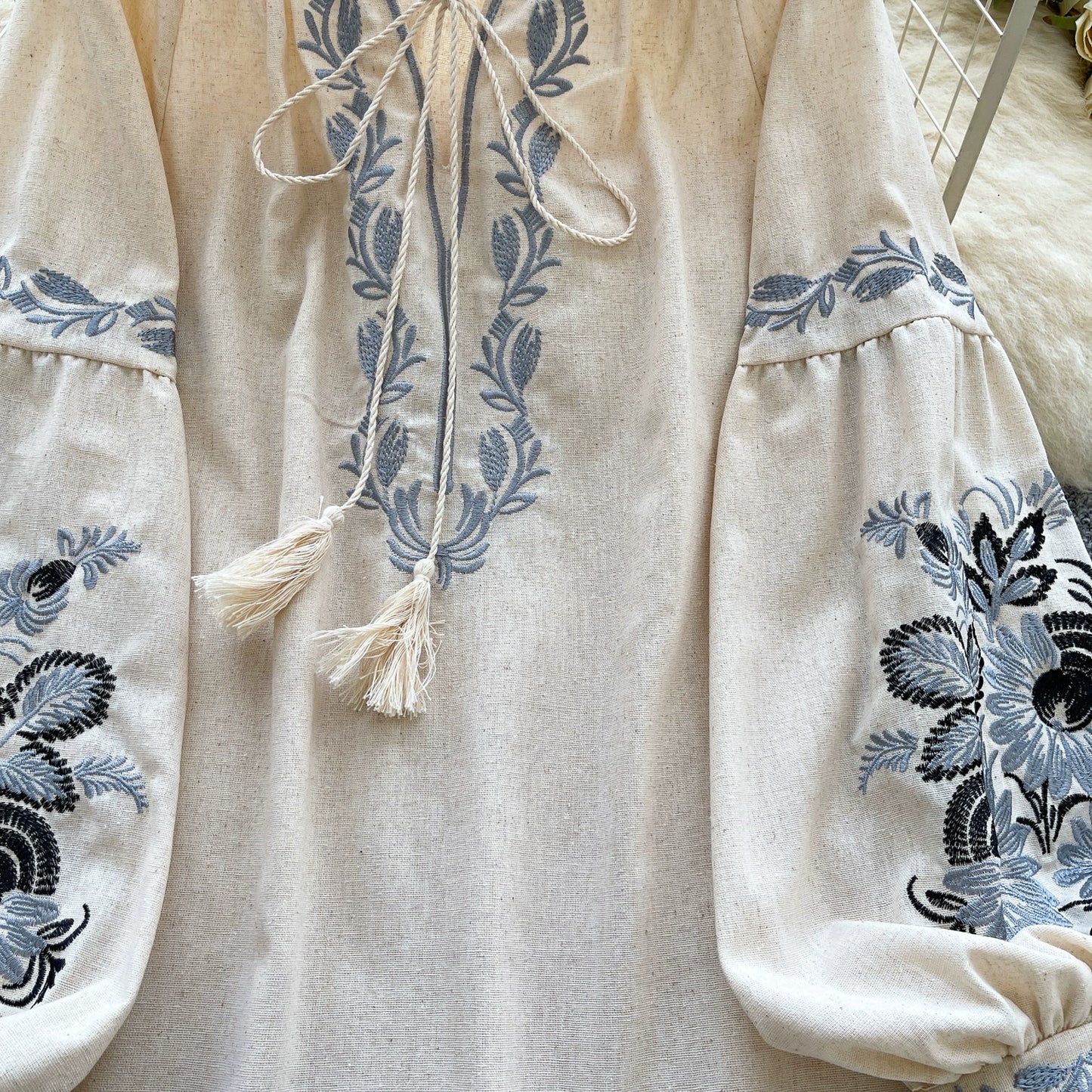 Embroidered Ethnic Style Shirt SA454