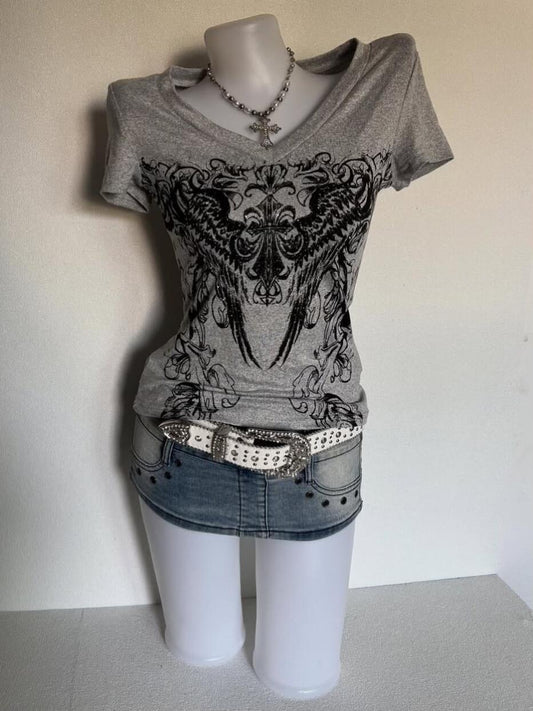 V-neck Hot Girl Short-sleeved T-shirt SA811