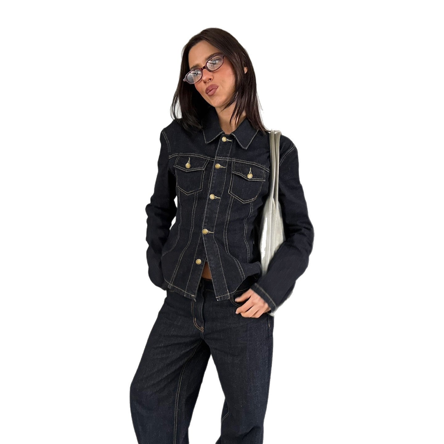 Vintage Washed Denim Shirt Jacket SA428