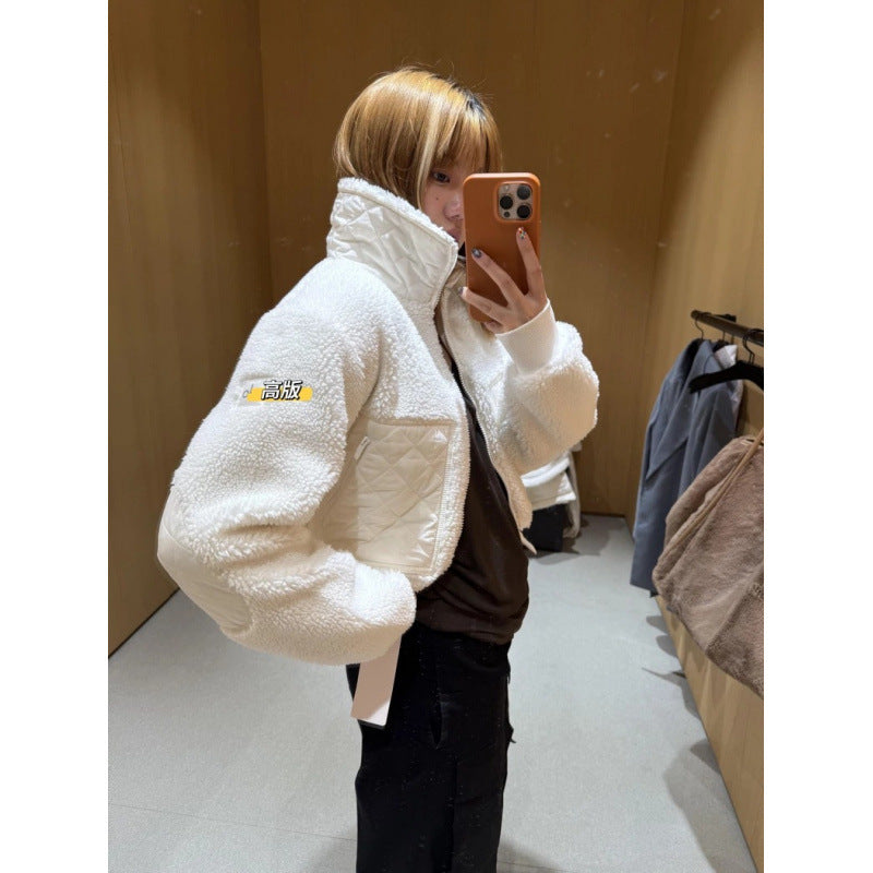 Lamb Wool Hooded Jacket SA507