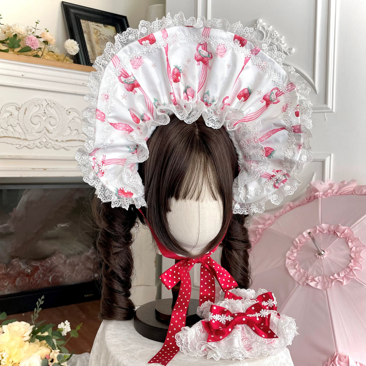 Strawberry Handle Lolita Jsk Suspender Skirt 74B887