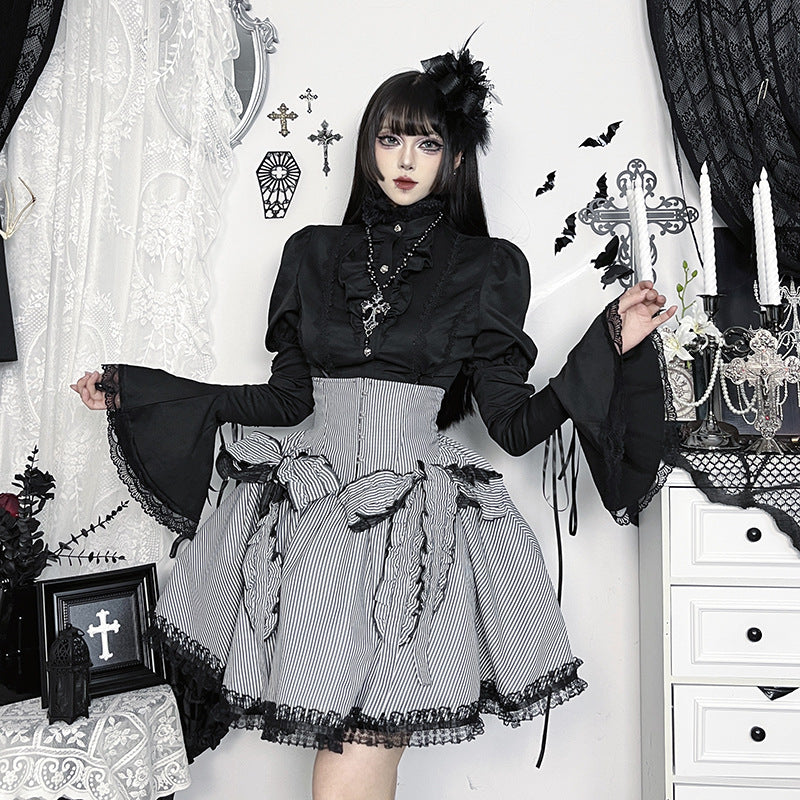Striped Puffy Skirt  SA708