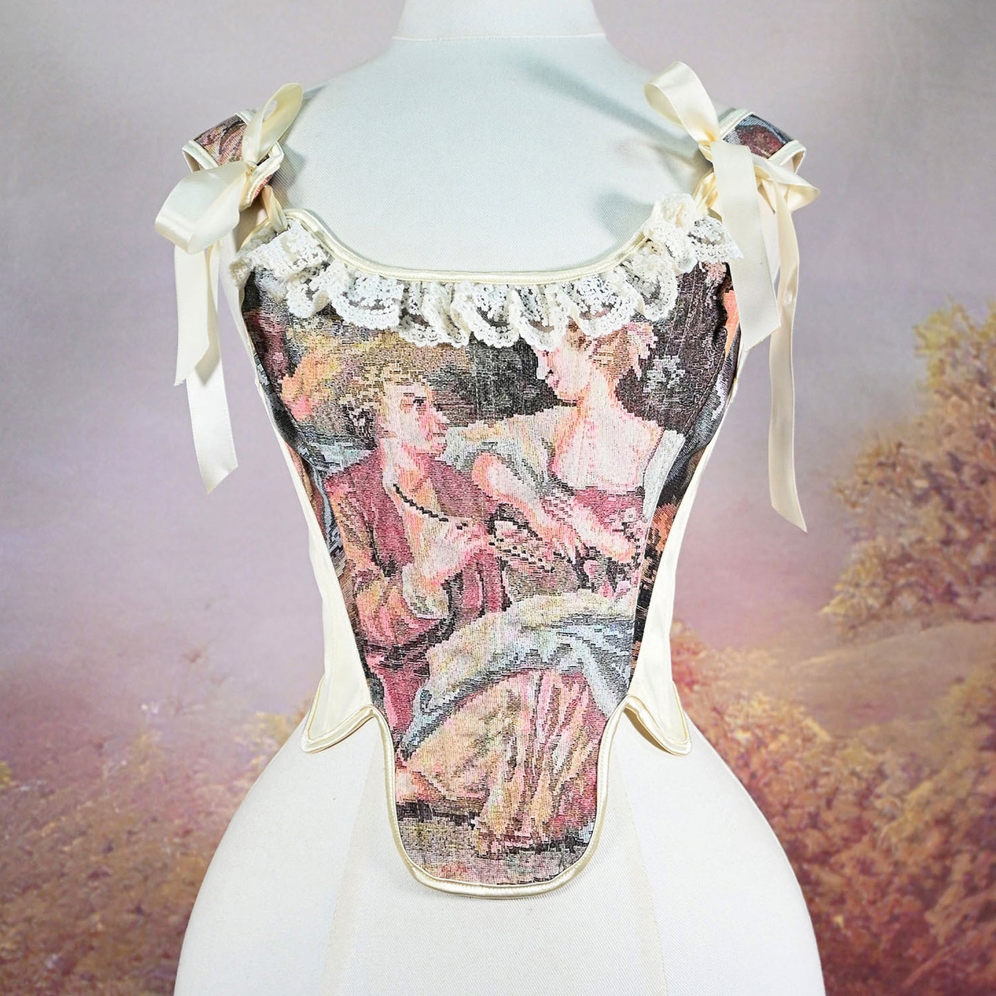 Printed Back Strap Versatile Fishbone Small Vest 69B831
