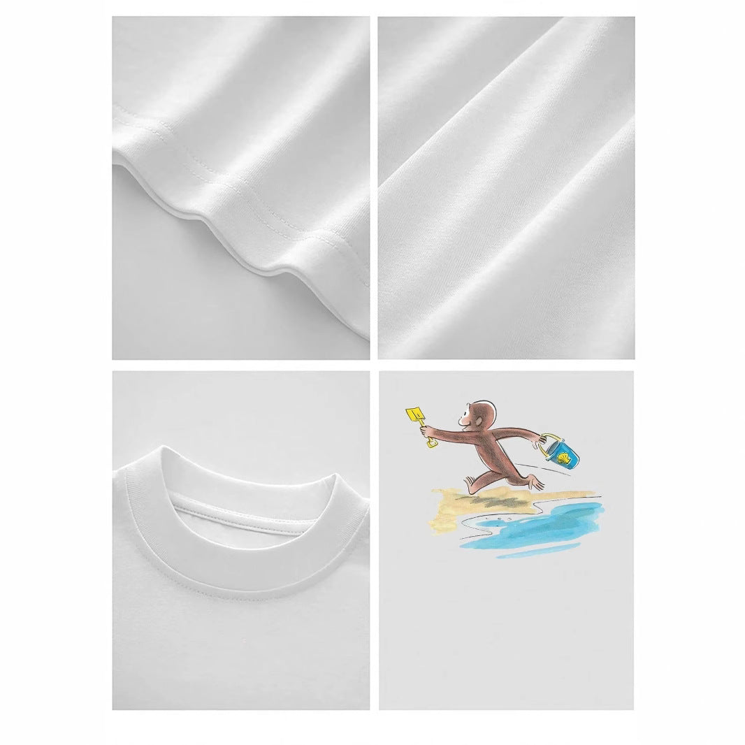 Loose T-shirt Casual Men's and Women's Short Sleeves 69B346