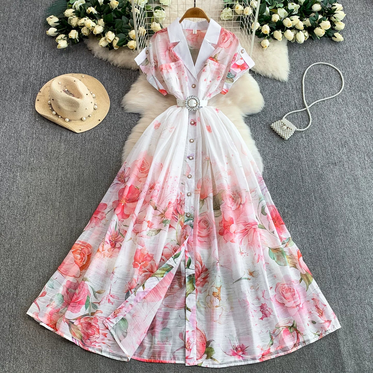 Suit Collar Raglan Sleeve Dress SA704/SA705/SA706