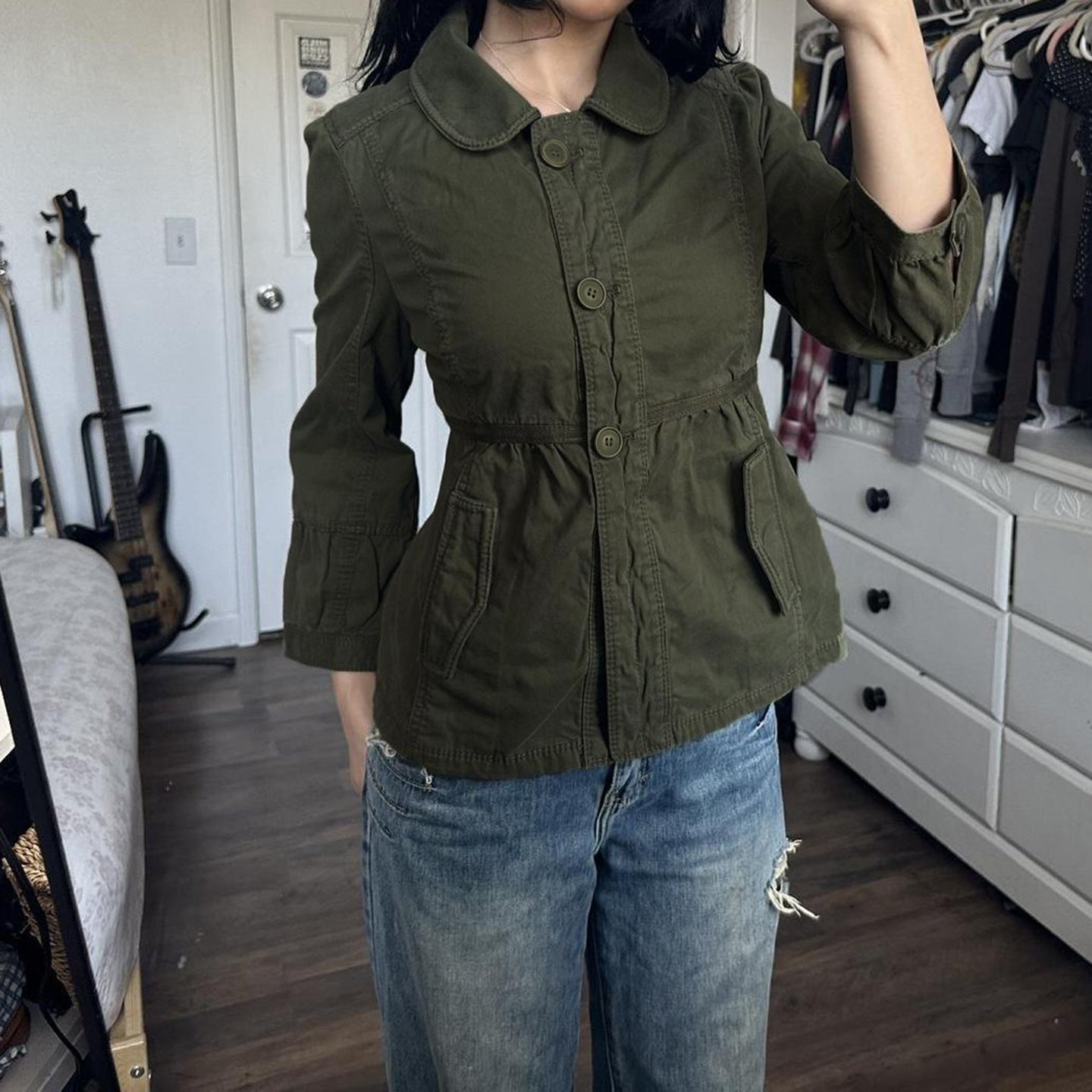 Pocket Waist Lace-up Top SA600