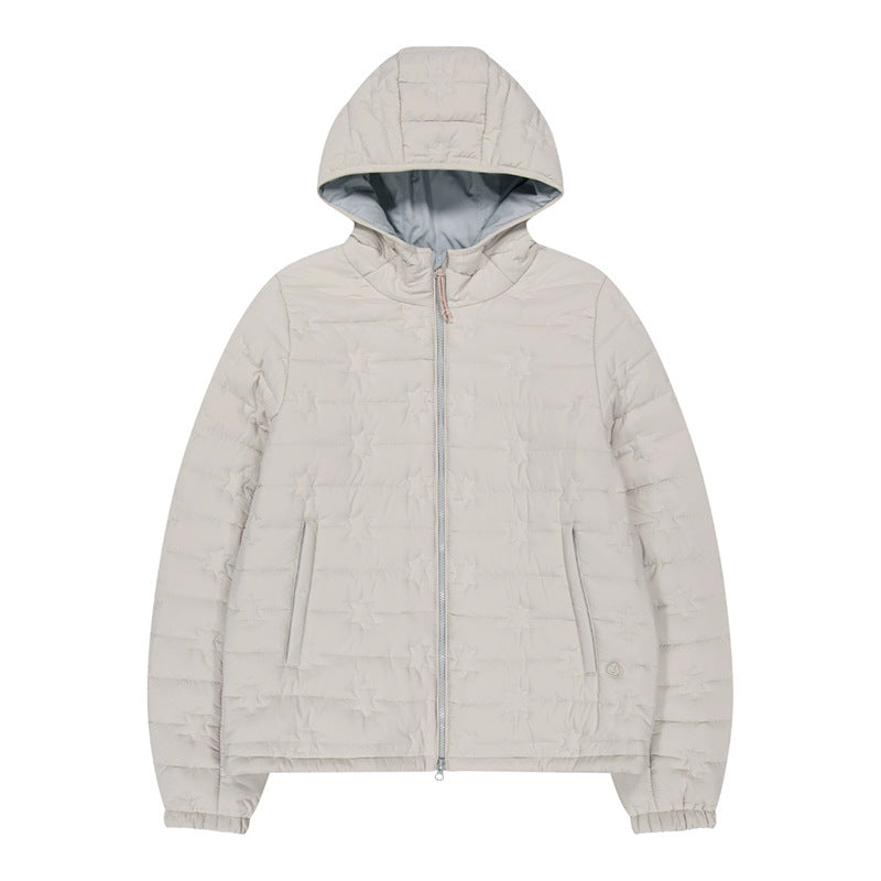 Star Stitching Solid Color Padded Cotton Light Velvet Women 73C095