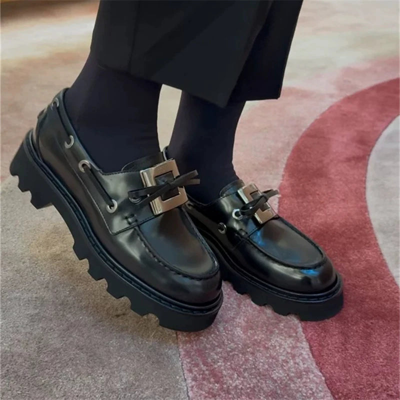 Square Button Women's Shoes 74A137