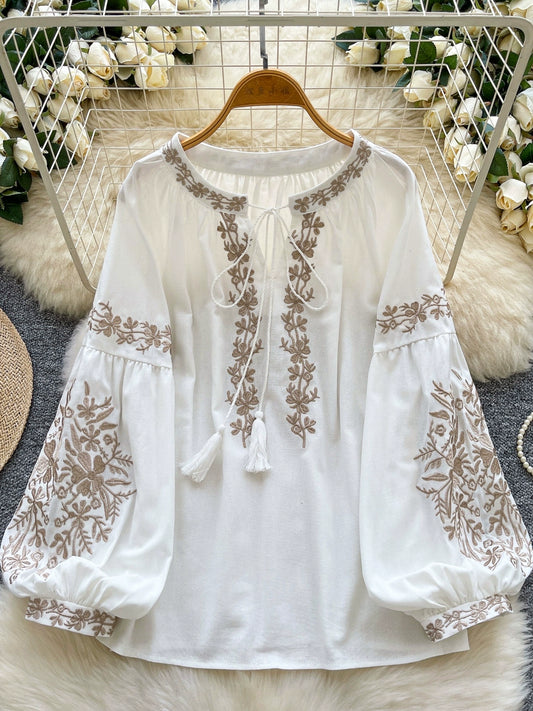 Roller Neck Lantern Sleeve Top SA453