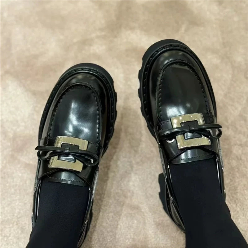 Square Button Women's Shoes 74A137