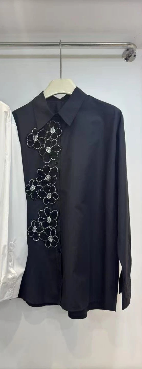 3D Flower Literary Shirt