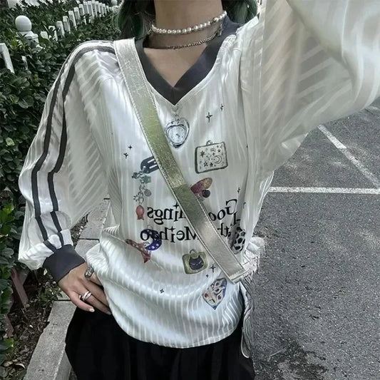 Korean Y2k Butterfly Print T-shirts SA228