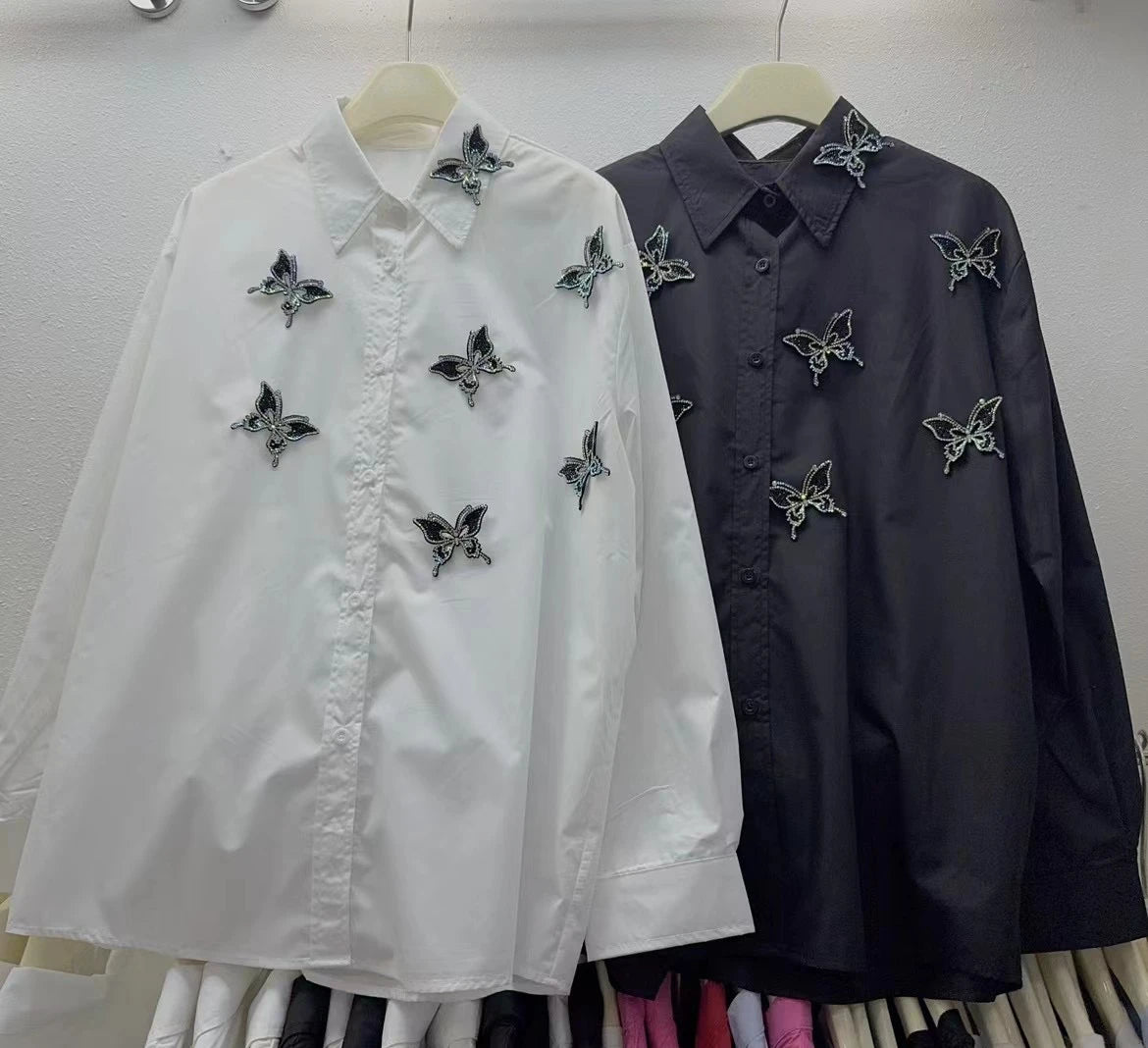 Neploe New Moda Turn-down Collar Long Sleeve Solid Shirt Single Breasted Bow 3D Flower All-match Blouses Summer Casual Fresh Top