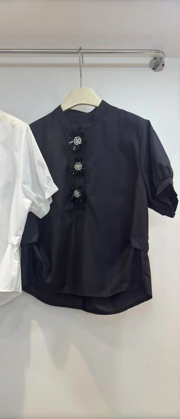 3D Flower Literary Shirt