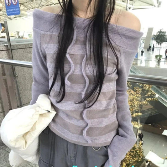 Harajuku Punk Japan Sexy Slash Neck Top SA252/SA253