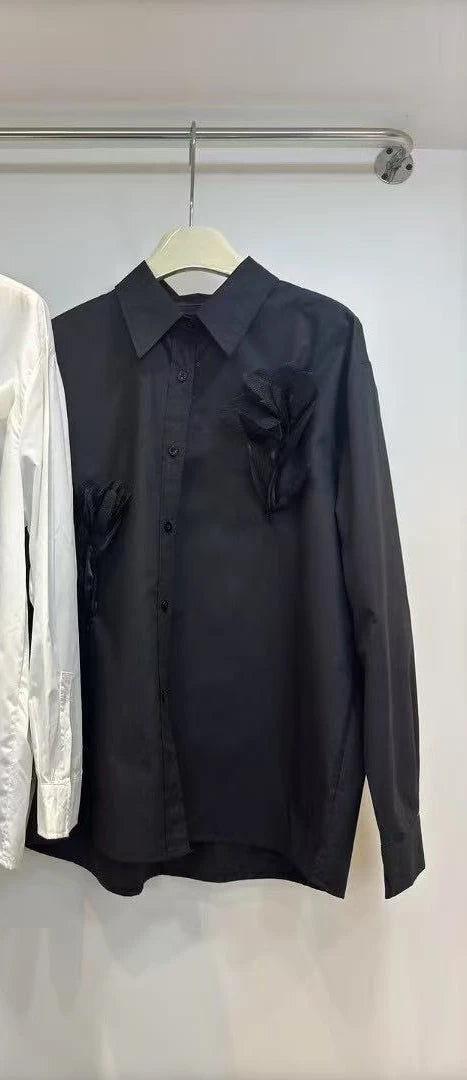 3D Flower Literary Shirt