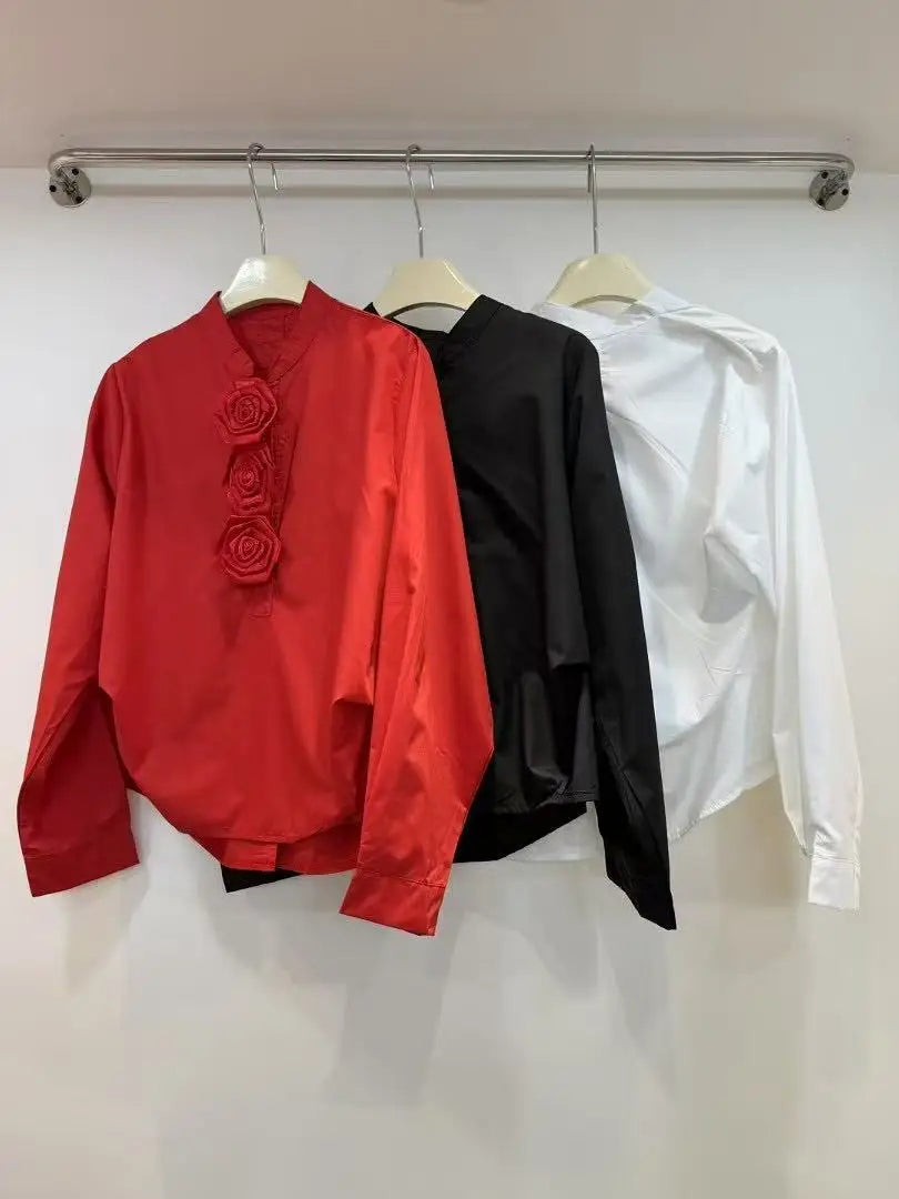 3D Flower Literary Shirt