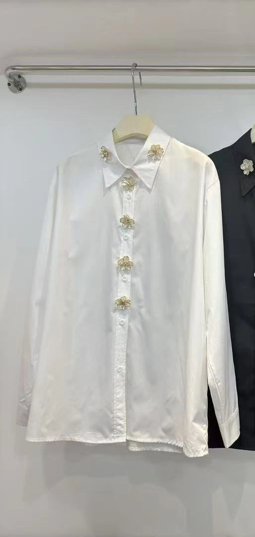 3D Flower Literary Shirt