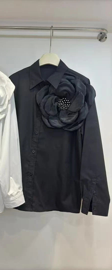 3D Flower Literary Shirt