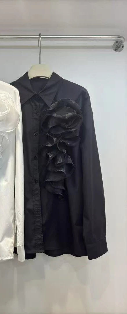 3D Flower Literary Shirt