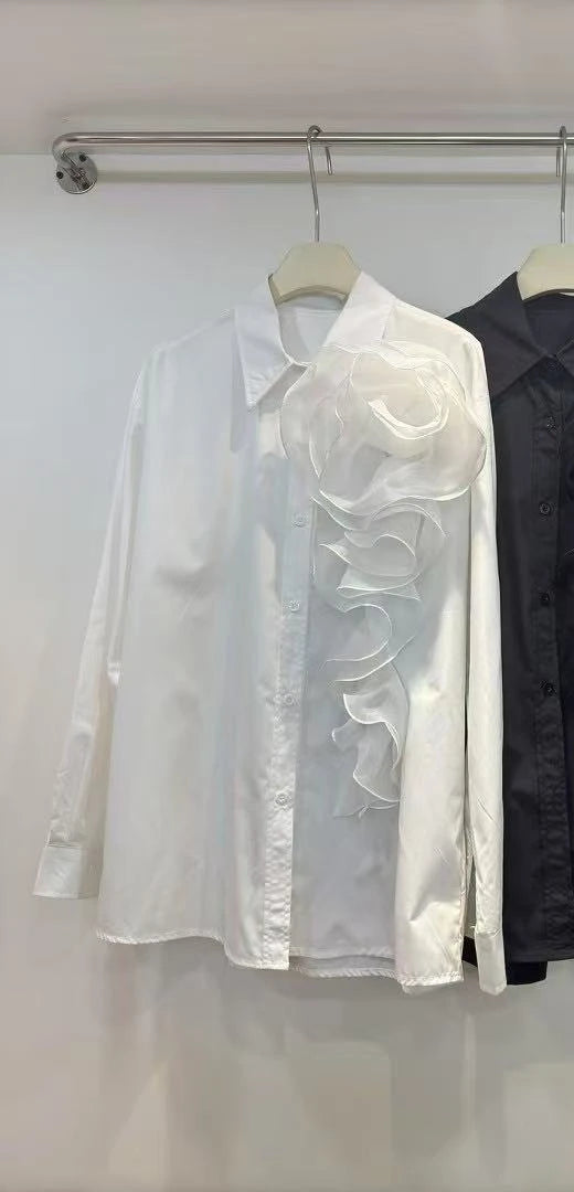 3D Flower Literary Shirt