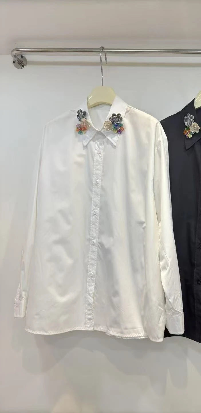 3D Flower Literary Shirt