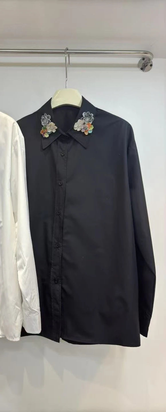 3D Flower Literary Shirt