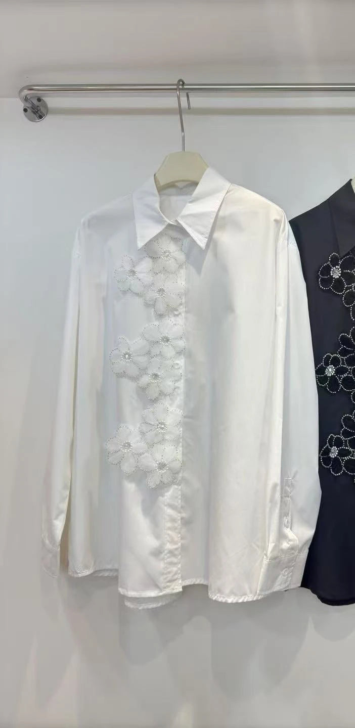 3D Flower Literary Shirt