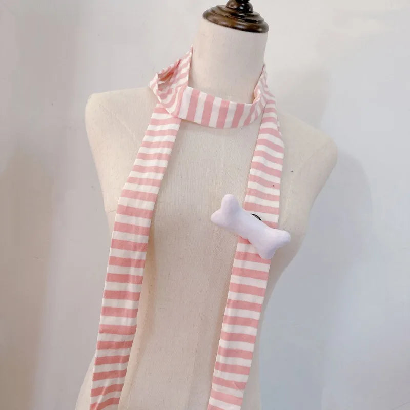 Subculture  Y2k Black White Stripe Scarves SA246