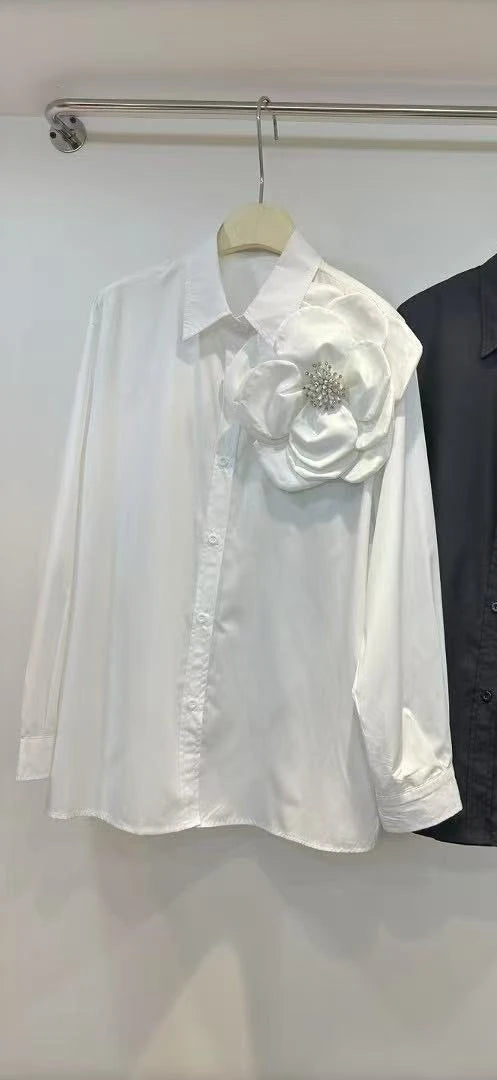 3D Flower Literary Shirt