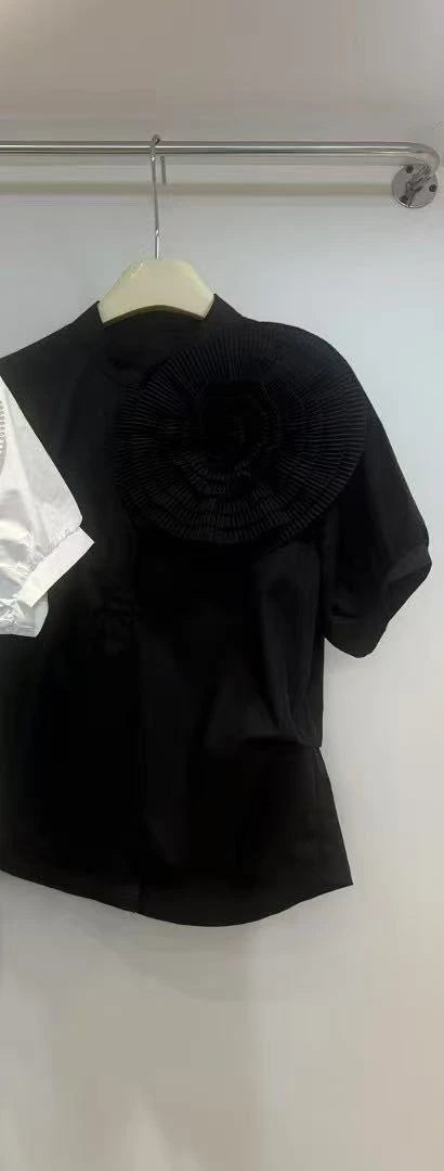 3D Flower Literary Shirt