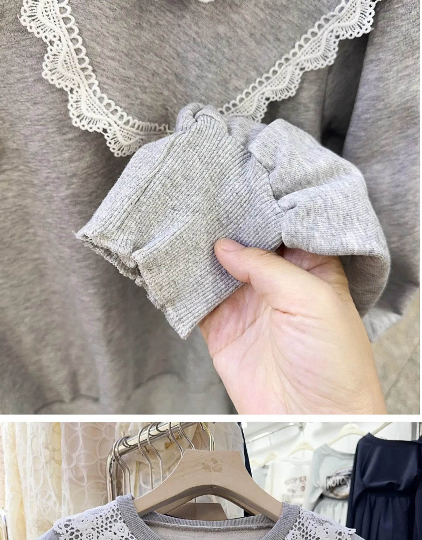 Lace Doll Collar Long-sleeved Sweater SA070/SA135