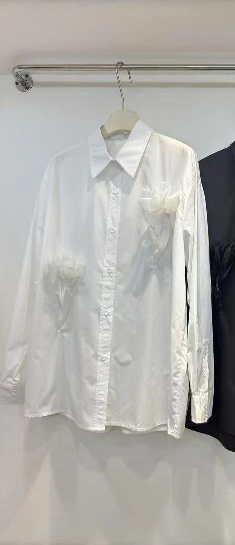 3D Flower Literary Shirt