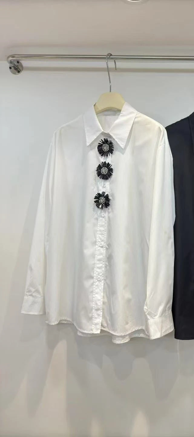 3D Flower Literary Shirt